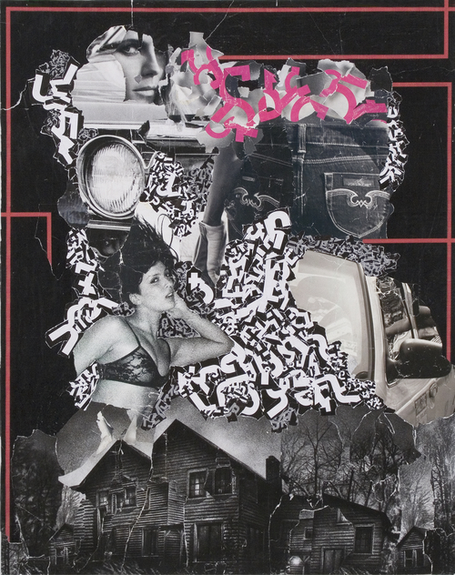 Michael Anderson, Haunted House, 2011, 33"x 26", Street Poster Collage