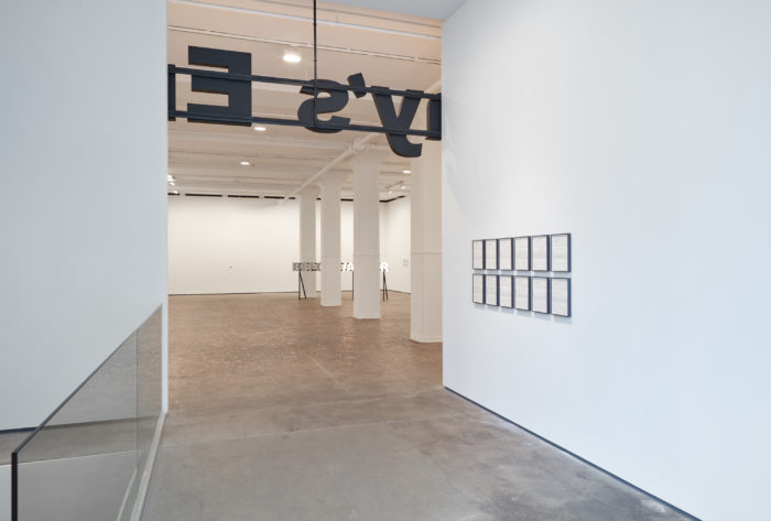 Peter Liversidge, Two Fold, installation view at Sean Kelly Gallery, New York, 2016